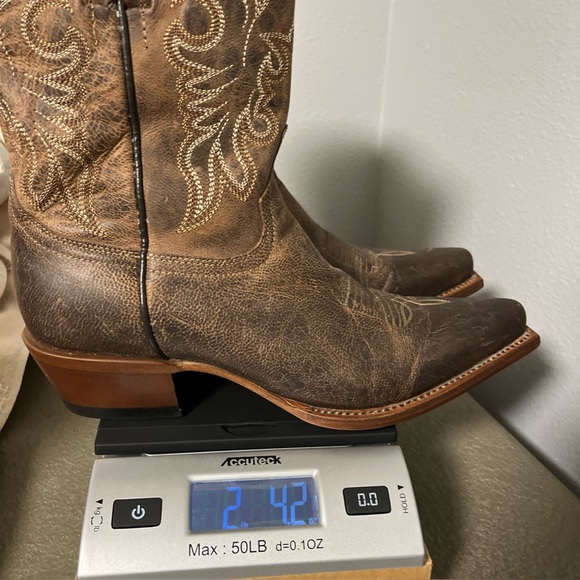 Shyanne Womens Sz 8.5M Western Cowgirl Cowboy Boots Snip Toe Brown Leather - Picture 16 of 16